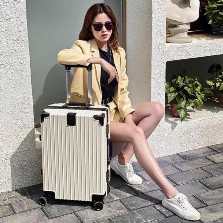 Vali kéo du lịch khung nhôm khóa sập LUXKING586 vân nhám chống xước, chống va đập - Valiking