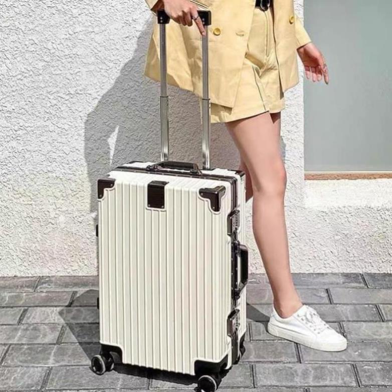 Vali kéo du lịch khung nhôm khóa sập LUXKING586 vân nhám chống xước, chống va đập - Valiking