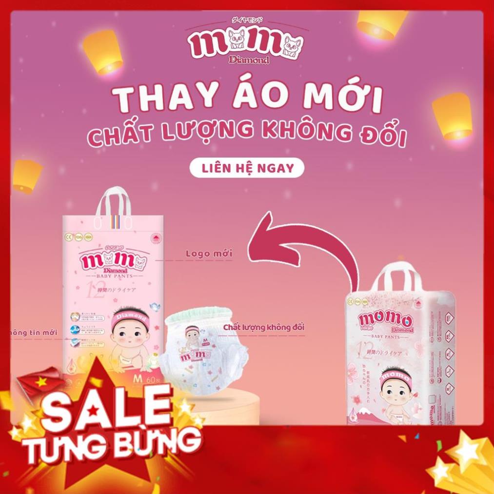 Tã bỉm dán/quần MOMOTARO, MOMO DIAMOND, MOMO LUXURY chính hãng S112/M96/M92/L84/XL78/XXL72/XXXL70 ssf