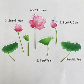 10 Set trang trí 7 món hình hoa sen + chuồn chuồn + lá sen xanh