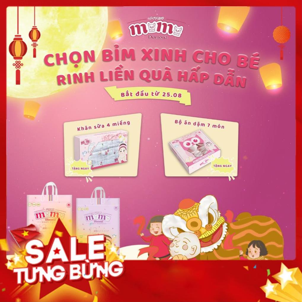 Tã bỉm dán/quần MOMOTARO, MOMO DIAMOND, MOMO LUXURY chính hãng S112/M96/M92/L84/XL78/XXL72/XXXL70 ssf