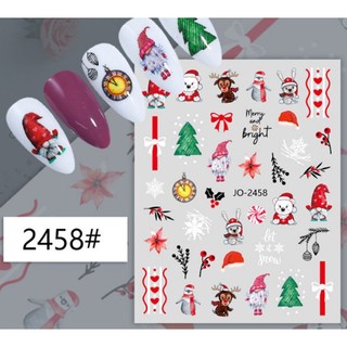 Sticker noel dán móng / sticker giáng sinh dán móng/ sticker ông già noel dán móng