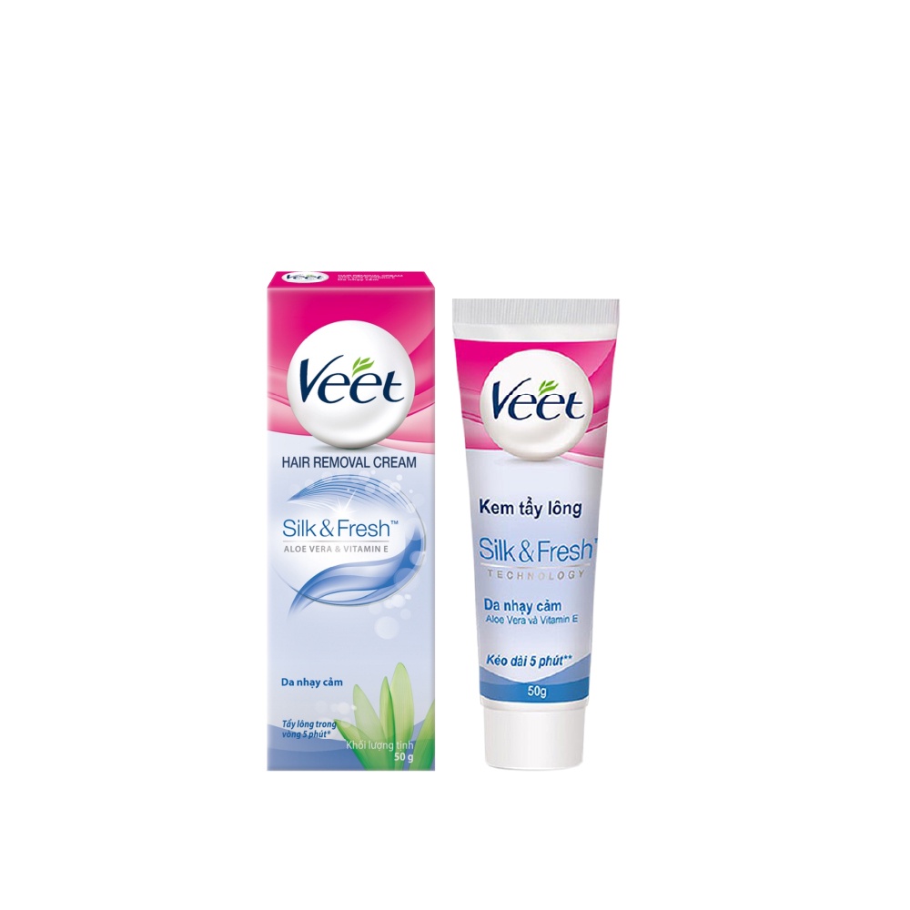 [Mã FMCGVEET71 giảm 8% đơn 150k] Kem tẩy lông cho da nhạy cảm Veet Silk Fresh 50g