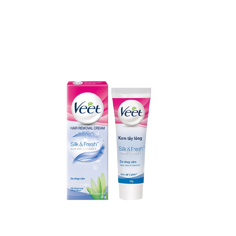 Kem tẩy lông cho da nhạy cảm Veet Silk Fresh 25g