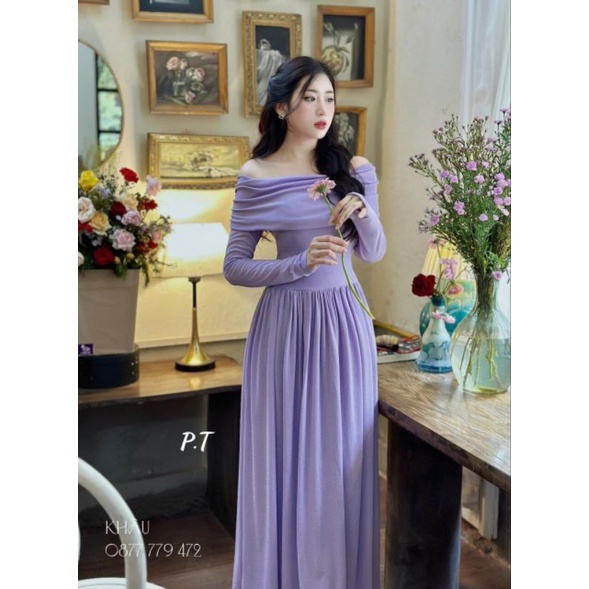 Váy liền trễ vai xinh 💯HÀNG THIẾT KẾ TẾT 2024 💖