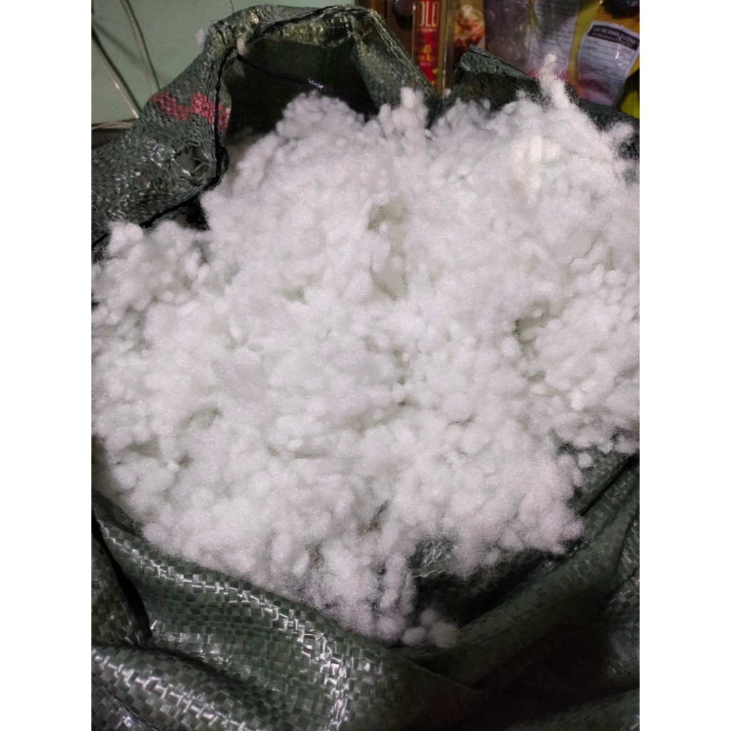 Bông Gòn Bi Nhồi Thú Bông, Móc Hoa Len Handmade 1 túi Zip 25gr nhồi thú đan, thú móc và các loại thú bông