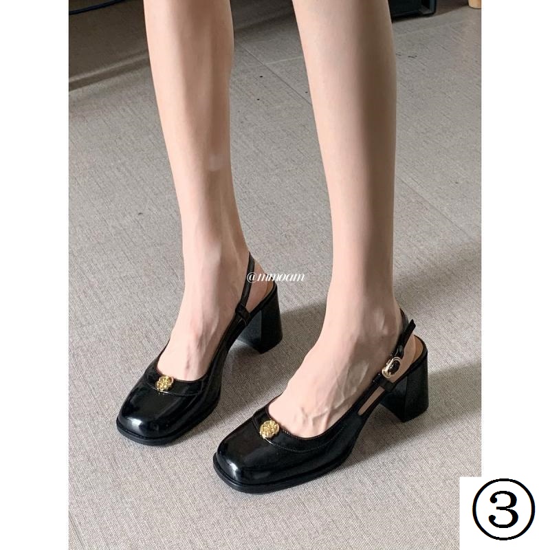 Giày Sandal Cao Gót Hở Ngón Đế Dày Thời Trang retro Cho Nữ