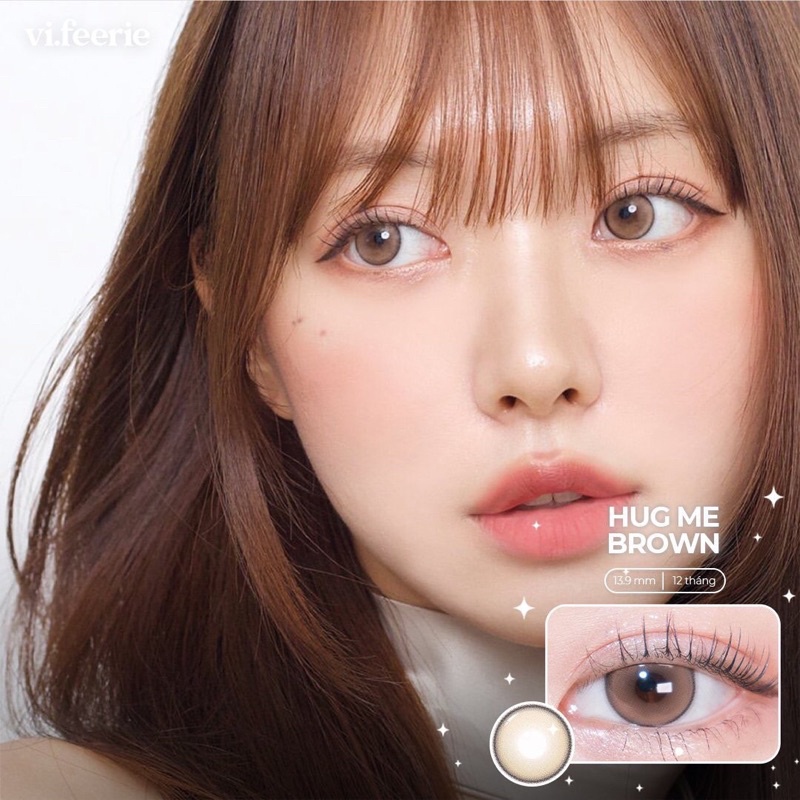 Kính áp tròng nâu hack mắt to tròn DEKAME HUG ME I-Sha Lens - VF Lens