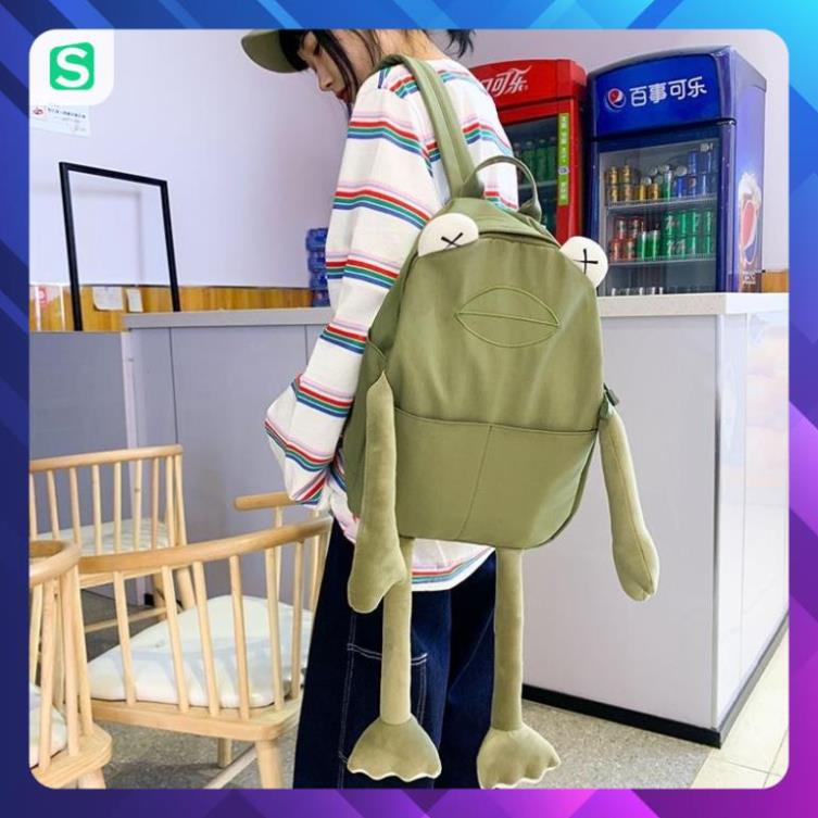 Ba Lô Đeo Vai Hình Chú Ếch Dễ Thương Đáng Yêu Cho Nữ
