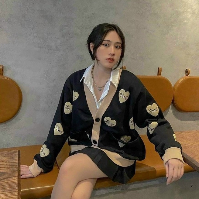 Áo khoác Cardigan R TRÁI TIM  20inch 2022 Nam Nữ Form Rộng Nhiều Mẫu, Áo Nỉ Chống Nắng Kiểu Cardigan IMVELY