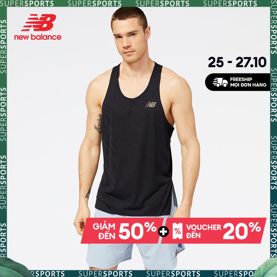 Áo ba lỗ thể thao nam New Balance Running Tank M - MT23280BK (form quốc tế)
