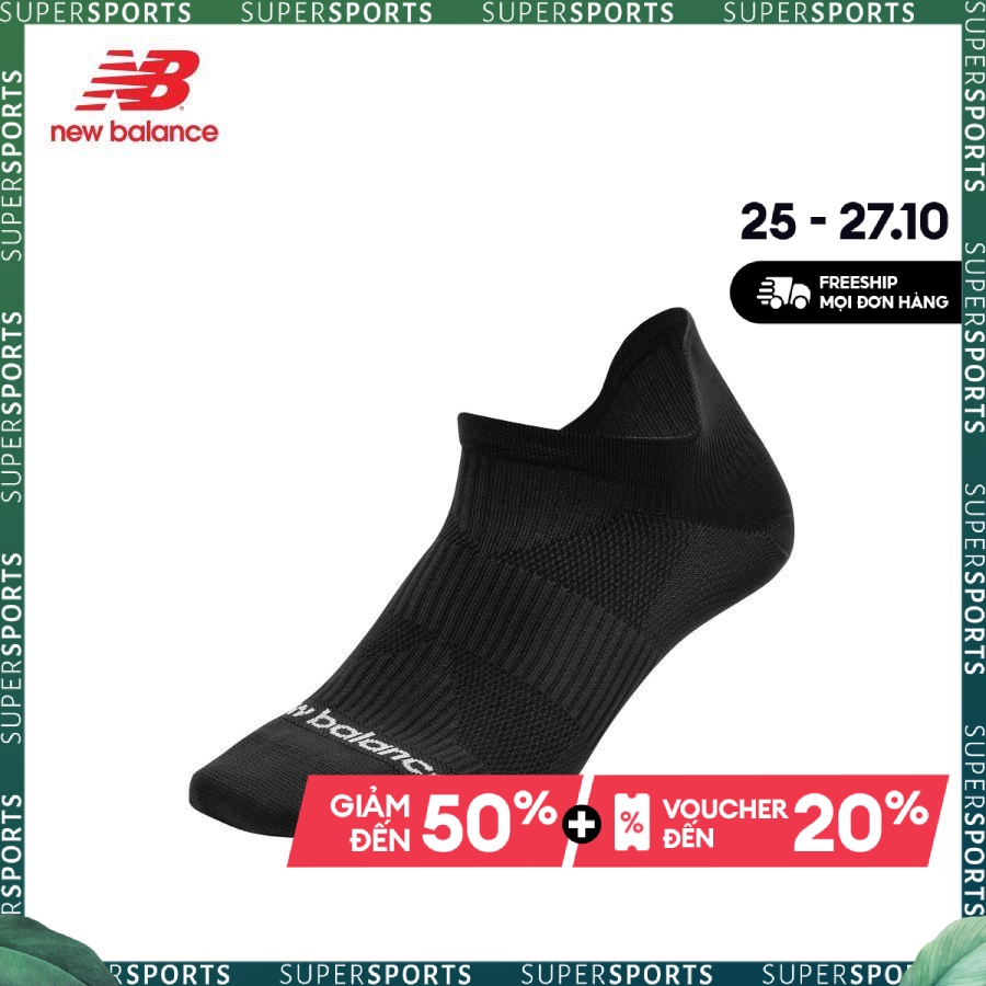 Tất thể thao unisex New Balance Run Flat Knit No Show - LAS55451BK