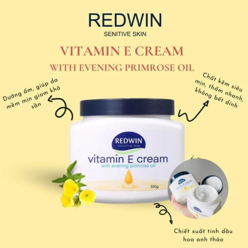 Kem dưỡng ẩm Vitamin E Úc,kem dưỡng ẩm da vitamin E Redwin Sentive Skin,dưỡng ẩm,trắng da me4conshop