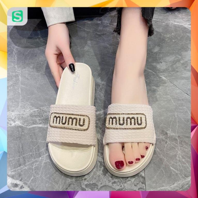 Dép Bánh Mỳ Nữ MUMU Độn Đế Siêu Hót Trends