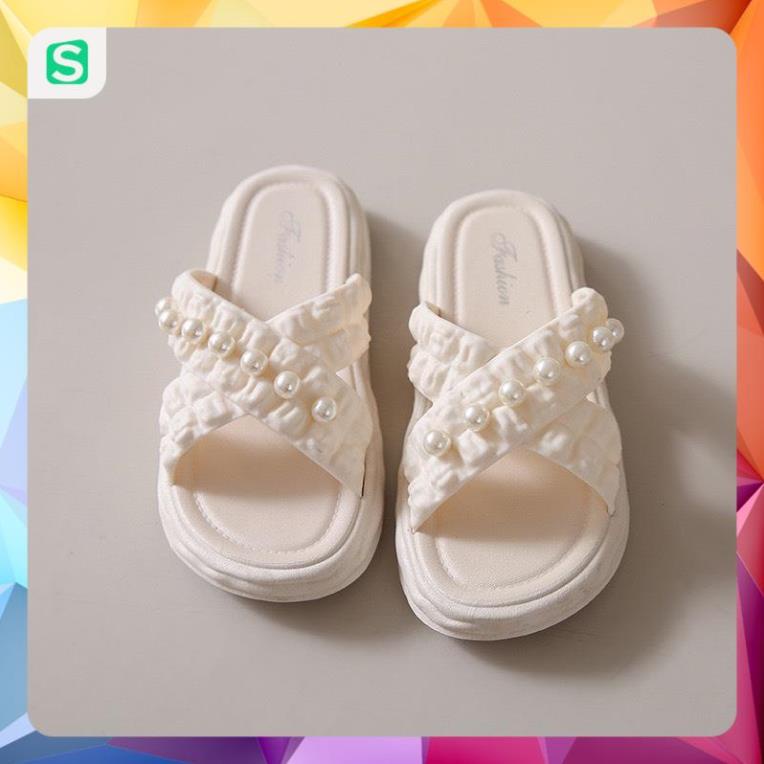 Dép nữ đính hạt quai chéo màu patsel siêu đẹp