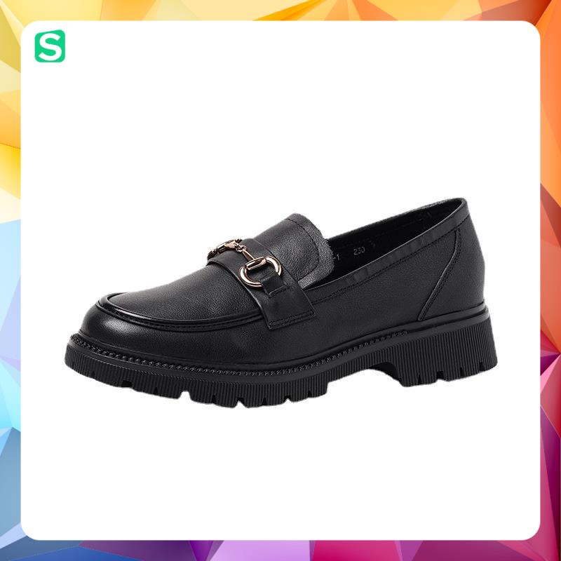 Giầy búp bê nữ da mềm quai xích đôn đế cao 4cm, giày nữ đi học ULZZANG SHOES phong cách hàn quốc