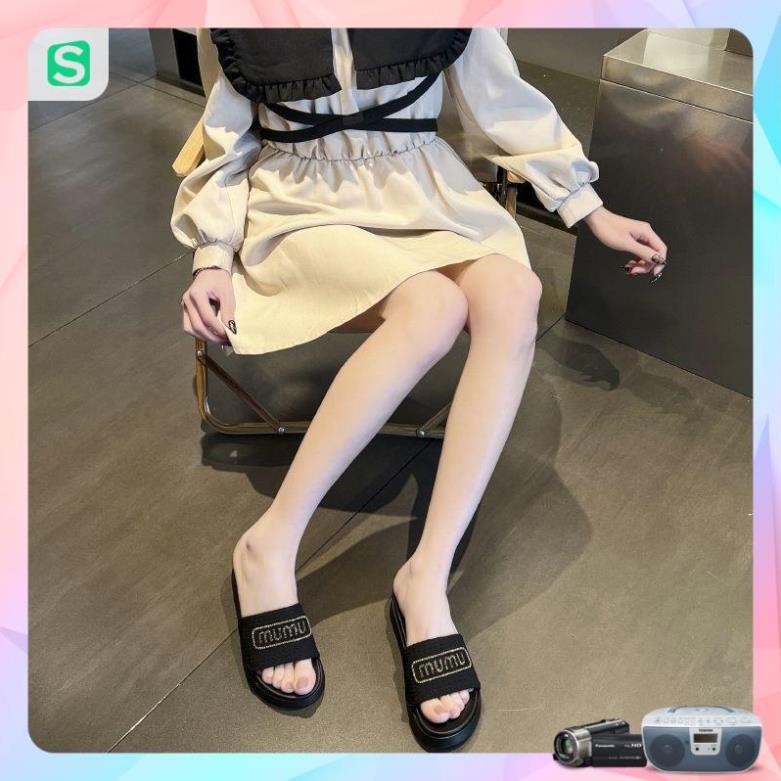 Dép Bánh Mỳ Nữ MUMU Độn Đế Siêu Hót Trends
