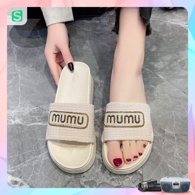 Dép Bánh Mỳ Nữ MUMU Độn Đế Siêu Hót Trends