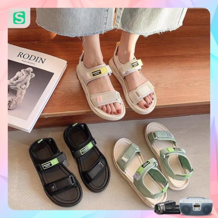Sandal Nữ Quai Dán FIN Hàn Quốc Quai 3 Màu Hot Trend