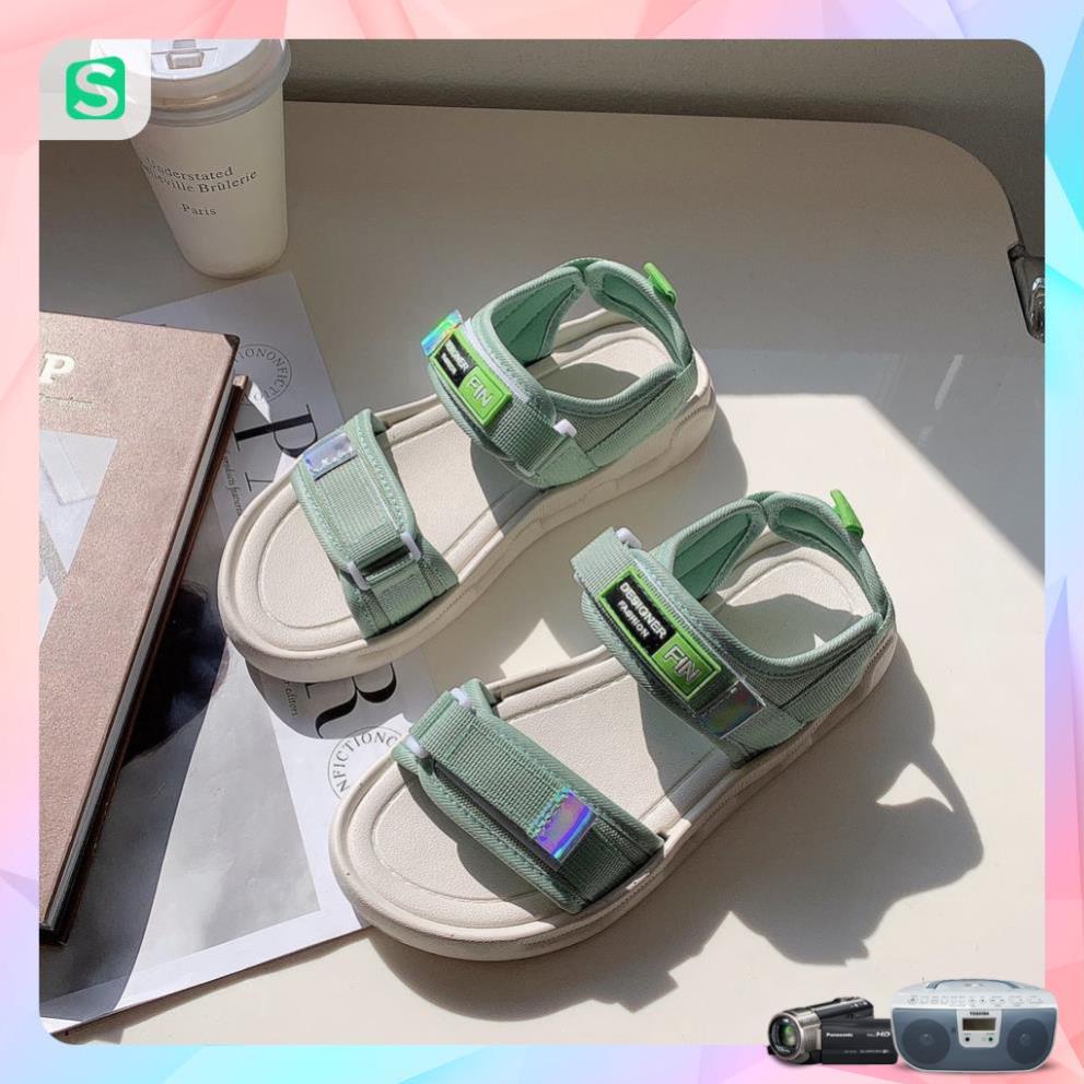 Sandal Nữ Quai Dán FIN Hàn Quốc Quai 3 Màu Hot Trend