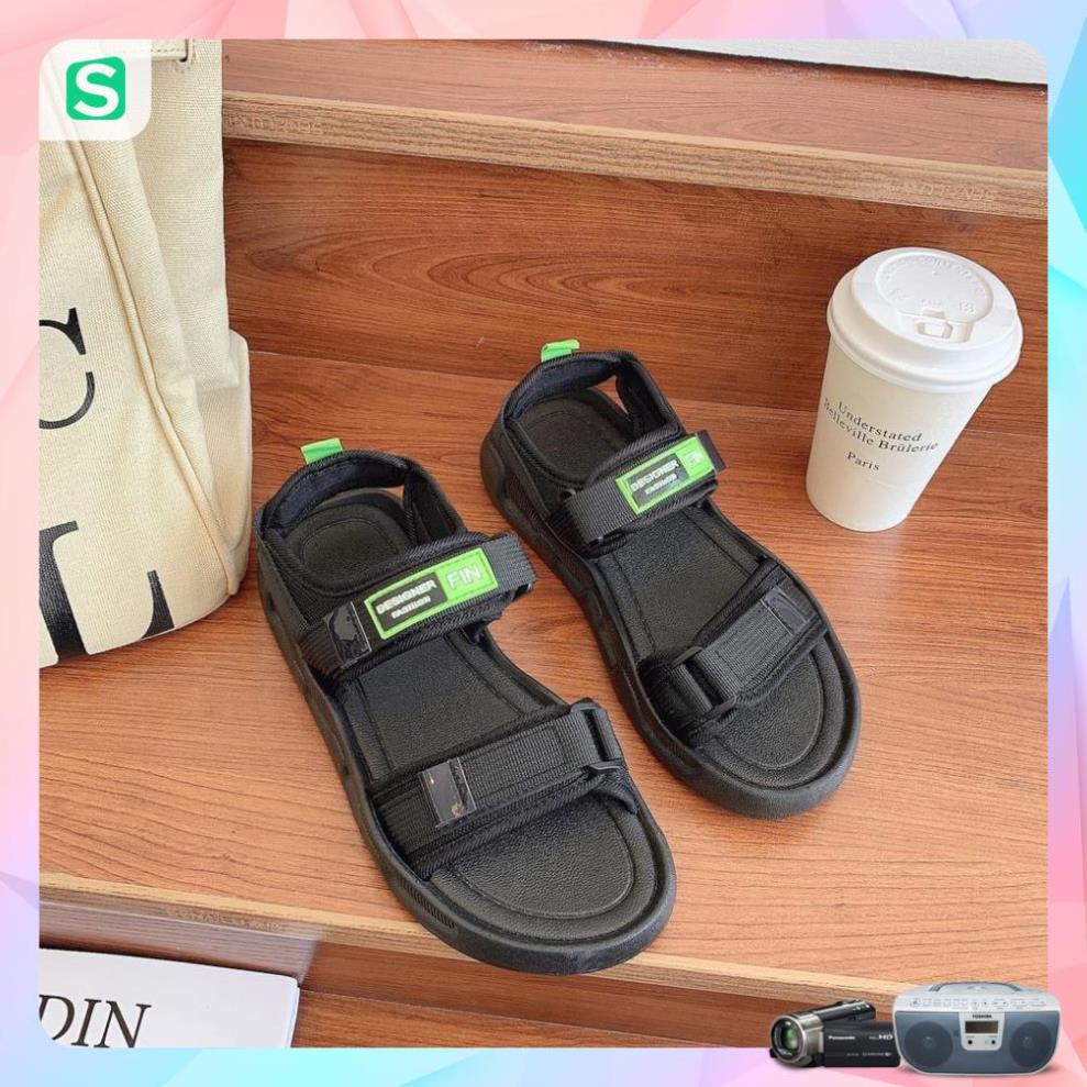 Sandal Nữ Quai Dán FIN Hàn Quốc Quai 3 Màu Hot Trend