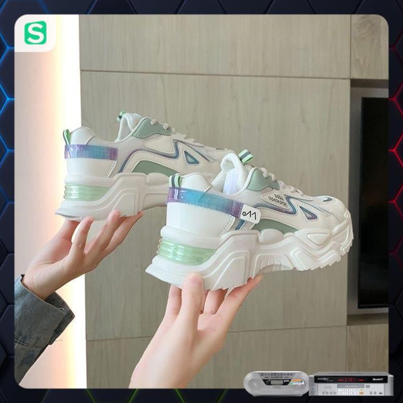 Giày Thể Thao Nữ Màu Trắng Đế Cao 5cm Kiểu Dáng Năng Động Trẻ Trung,Giày Nữ Mẫu Mới Êm Chân Thoáng Khí