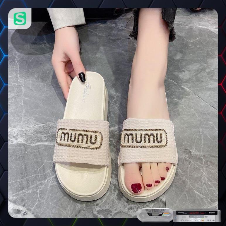 Dép Bánh Mỳ Nữ MUMU Độn Đế Siêu Hót Trends