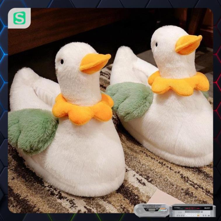 HOT HOT! Dép Bông Mang Trong Nhà Siêu Ấm Hình Chú Vịt Cute Dành Cho Nam Nữ 2022