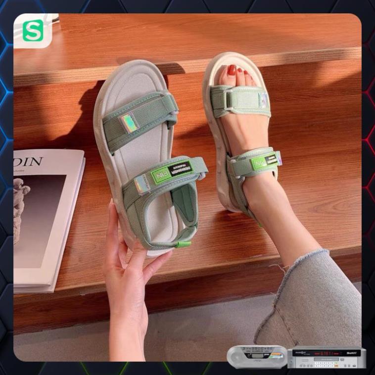 Sandal Nữ Quai Dán FIN Hàn Quốc Quai 3 Màu Hot Trend