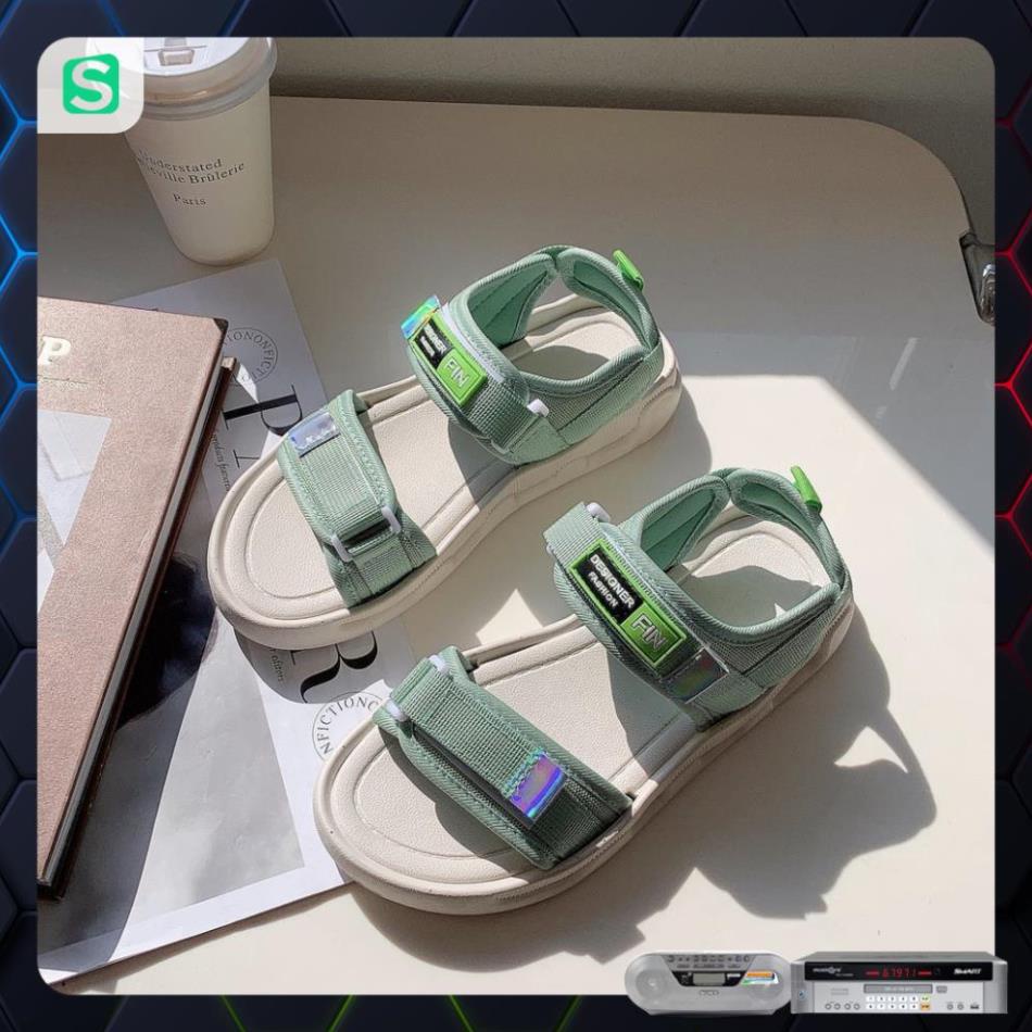 Sandal Nữ Quai Dán FIN Hàn Quốc Quai 3 Màu Hot Trend