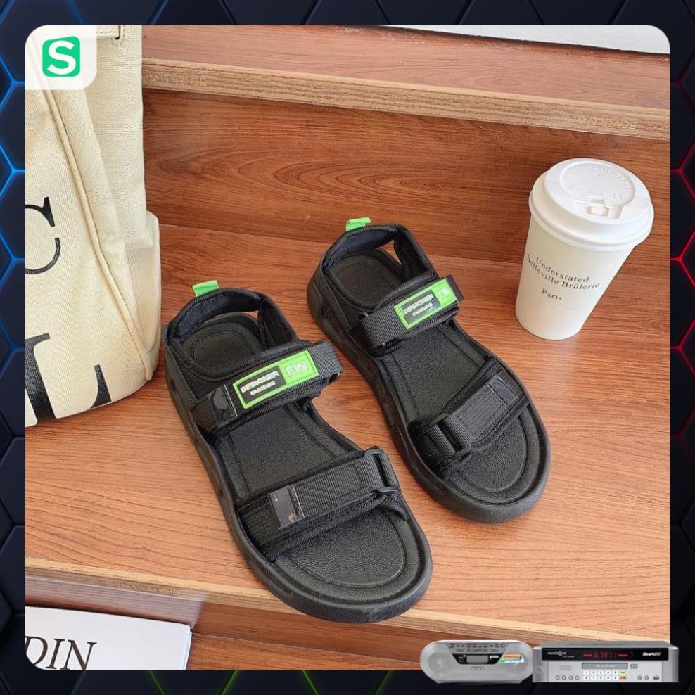Sandal Nữ Quai Dán FIN Hàn Quốc Quai 3 Màu Hot Trend