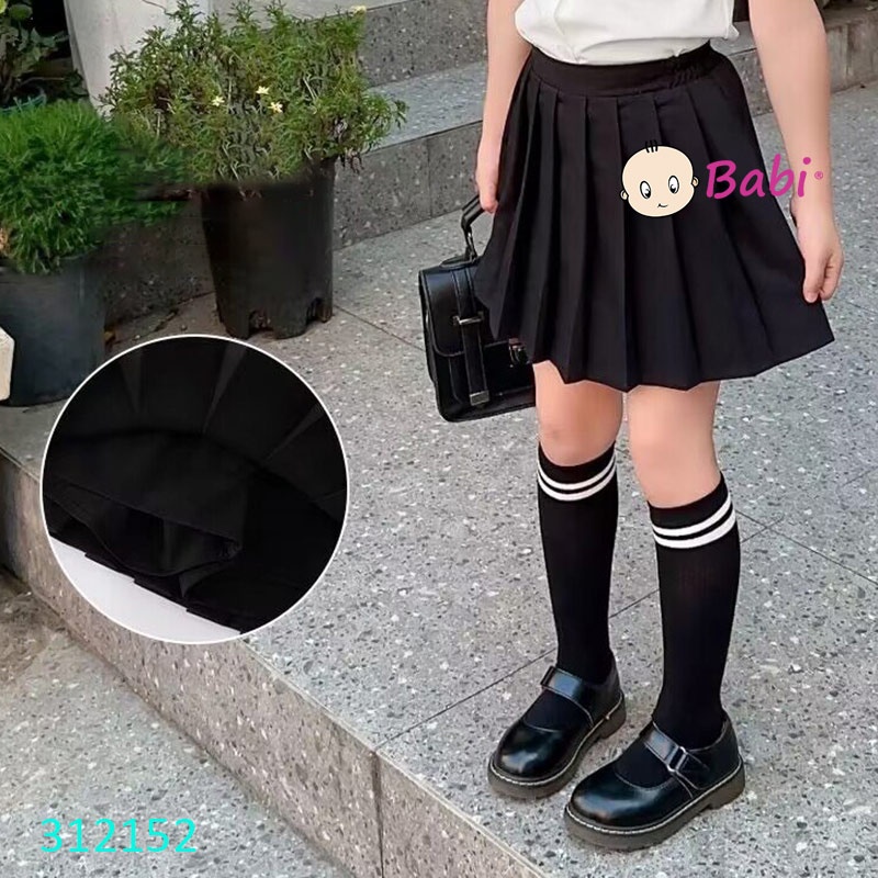 Chân Váy Bé Gái Xếp Ly Màu Trơn Đơn Giản Sành Điệu phong Cách Hàn Quốc size  đại 30kg-42kg