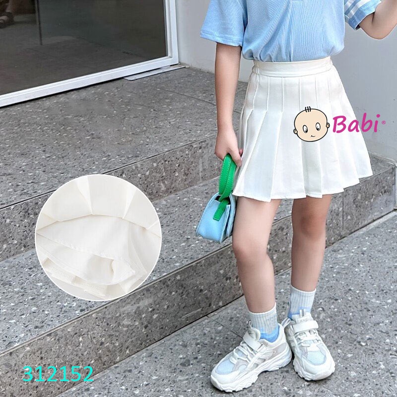 Chân Váy Bé Gái Xếp Ly Màu Trơn Đơn Giản Sành Điệu phong Cách Hàn Quốc size  đại 30kg-42kg