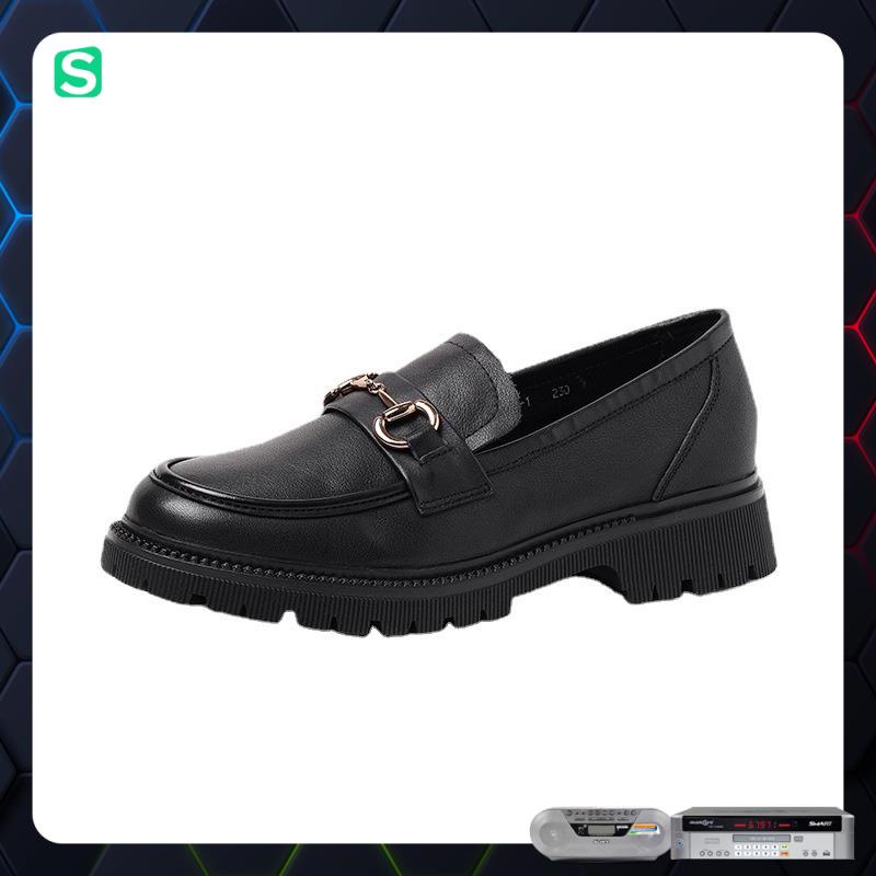 Giầy búp bê nữ da mềm quai xích đôn đế cao 4cm, giày nữ đi học ULZZANG SHOES phong cách hàn quốc