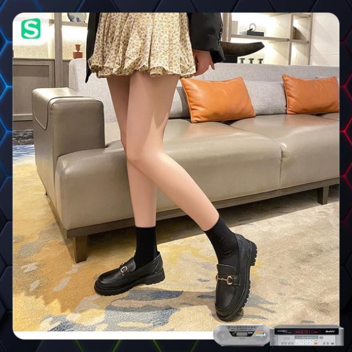 Giầy búp bê nữ da mềm quai xích đôn đế cao 4cm, giày nữ đi học ULZZANG SHOES phong cách hàn quốc