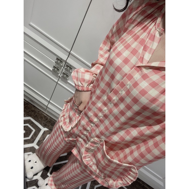 BỘ NGỦ PIZAMA CARO 2 MÀU NEW