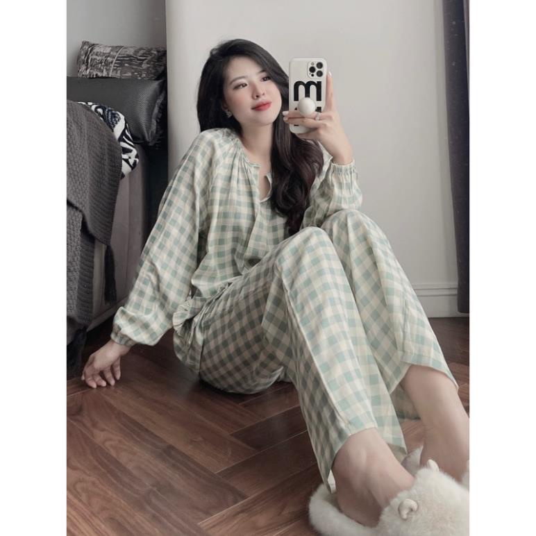 BỘ NGỦ PIZAMA CARO 2 MÀU NEW