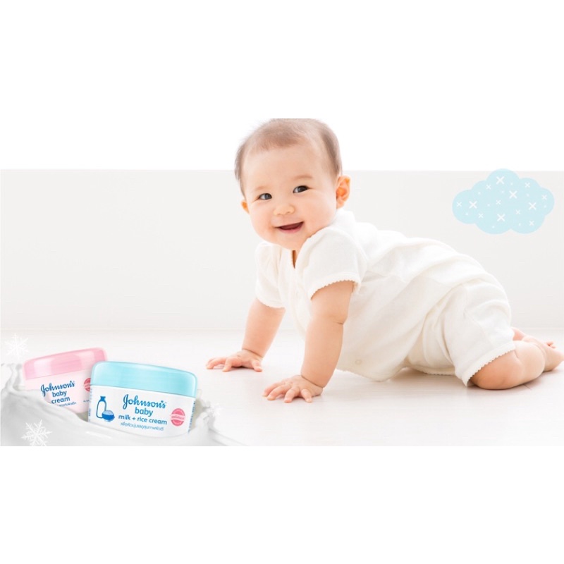 Kem dưỡng ẩm Johnson Baby Milk Cream 50g Thái Lan, kem chống nẻ cho mẹ và bé