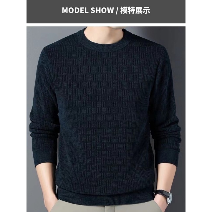 Áo sweater Một Mảnh Lót Lông Cừu Dày Dặn Giữ Ấm Mùa Thu Đông Phong Cách Mới Cho Nam