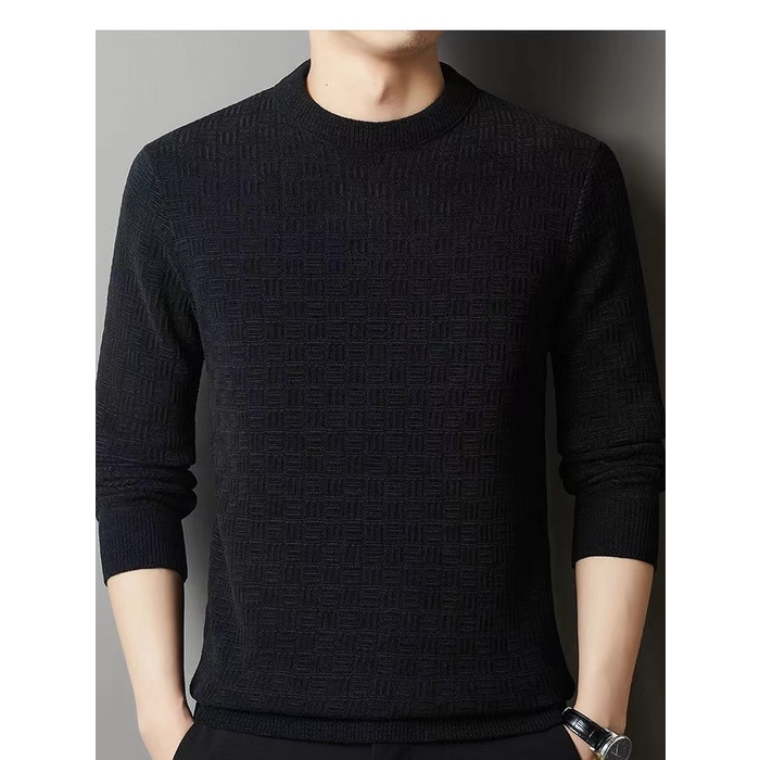 Áo sweater Một Mảnh Lót Lông Cừu Dày Dặn Giữ Ấm Mùa Thu Đông Phong Cách Mới Cho Nam