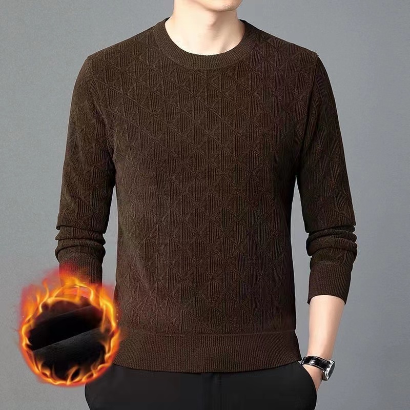 Áo sweater Một Mảnh Lót Lông Cừu Dày Dặn Giữ Ấm Mùa Thu Đông Phong Cách Mới Cho Nam