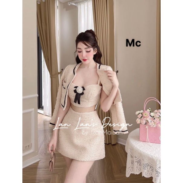 Sét dạ 3 món 💯HÀNG THIẾT KẾ TẾT 2024 💖