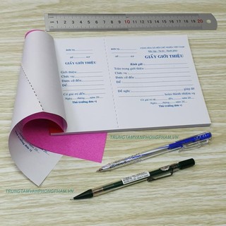 Giấy giới thiệu giấy trắng
