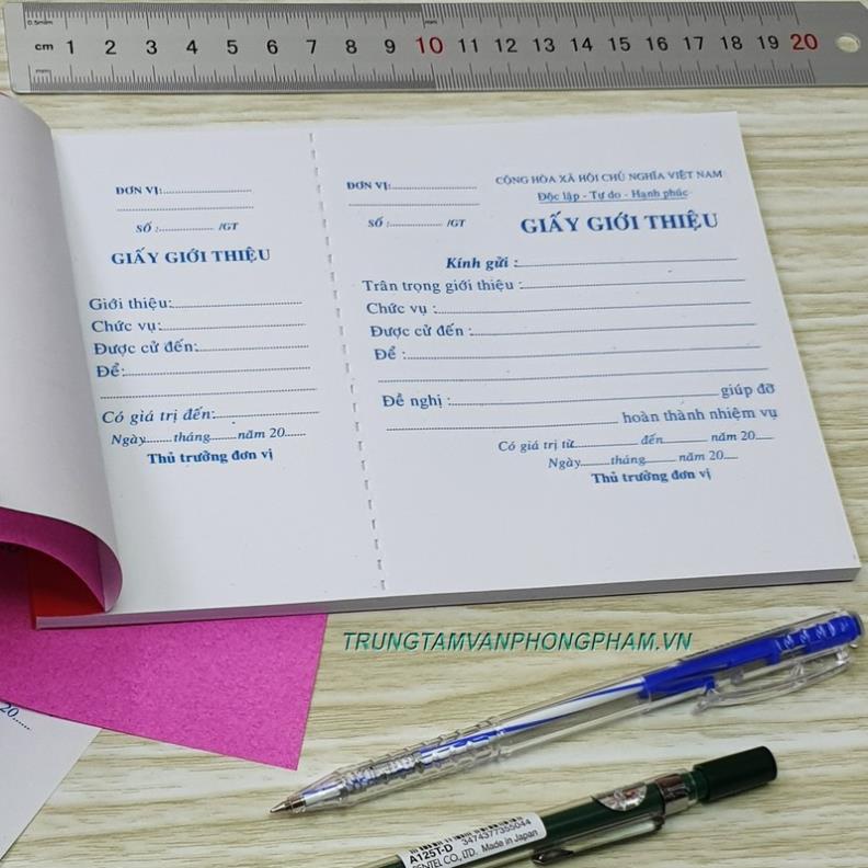 Giấy giới thiệu giấy trắng
