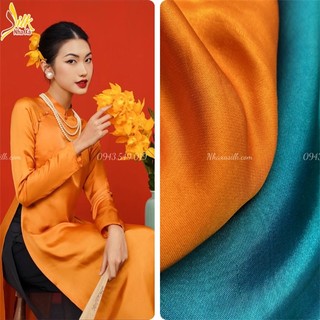 Lụa may áo dài satin màu cam Nhaxasilk - ST39 KR