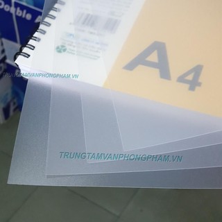 Nguyên xấp 50 tờ bìa kiếng sần mờ a4 - bìa kính mờ làm bìa sổ