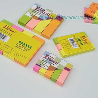 Giấy note dạ quang neon pronoti 07046 07124 07096 40434 sq-6670 xấp chia nhỏ 3 màu 4 màu 5 màu nhiều màu - chọn loại: