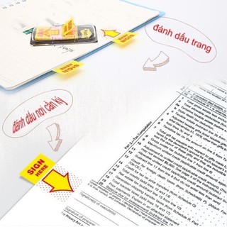 Miếng dán trình ký note Sign here Deli A101