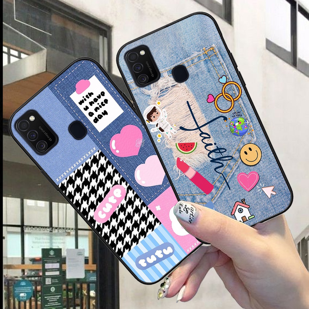 Ốp Lưng Samsung M21 , M30s in hình vải bò , đan len mùa đông ấm áp mẫu mới