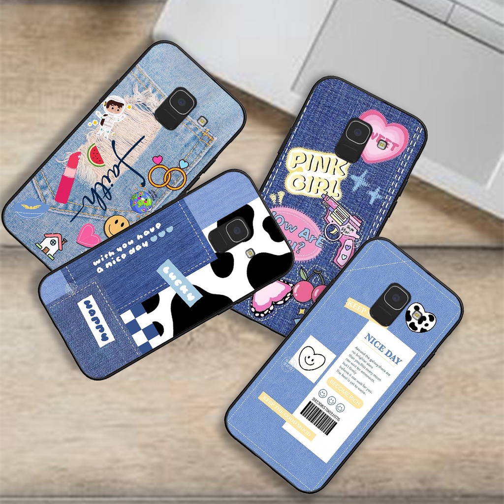 Ốp Lưng Samsung J6 2018 , J6 Plus , J8 , J6+ in hình vải bò , đan len mùa đông ấm áp mẫu mới